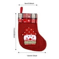 thumbnail image 3 of AuroraX Cute Stylish Christmas Stockings Traditional Mini Christmas Stockings with 3d Santa Snowman and Reindeer Plush 6" Candy Stocking Bag for Family Christmas Decor(Red), 3 of 6