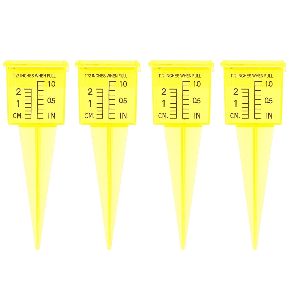 4pcs Heavy Duty Outdoor Rain Gauge Plastic Rain Gauge Accurate Rainfall