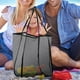 thumbnail image 5 of Bolsa de playa plegable de malla de nylon negra para vacaciones en la playa o piscina, 5 of 6