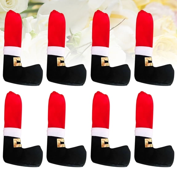 EXHUMKY 8PCS Decorative Leg Covers Furniture Floor Protectors for Home Apartment Use Cloth Pads