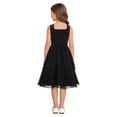 thumbnail image 2 of vastwit Girls Sparkly Rhinestone V-Neck Sleeveless Chiffon Pleated Dress for Wedding Banquet Prom Party Black 16, 2 of 6