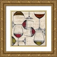 thumbnail image 1 of Wolk, Lisa 26x26 Gold Ornate Wood Framed with Double Matting Museum Art Print Titled - Glass of Wine, 1 of 4