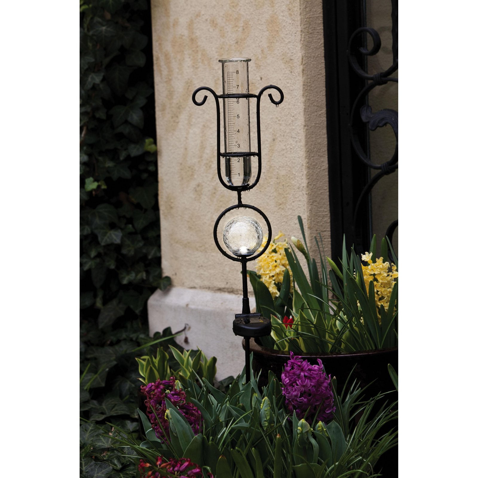 Rain Gauge With Solar Light