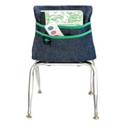 Aussie Pouch Chair Pocket with Double Pocket Design, Small, 11 Inches, Green Trim