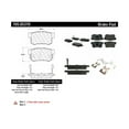 thumbnail image 2 of Centric Parts Centric 105.05370 Posi-Quiet Ceramic Brake Pad with Shims, 2 of 4
