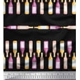 thumbnail image 1 of Soimoi Black Georgette Viscose Fabric Bottle Bar Print Fabric by Yard 44 Inch Wide, 1 of 3