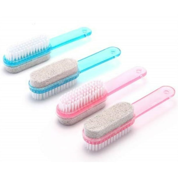 pumice stone brush with handle exfoliator for dry skin scrub remove