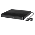 thumbnail image 1 of USB3.0 External CD DVD Reader CD/DVD Drive Burner Reader Type-C External Optical Hard Drive Disk for PC Laptop Desktop,1 * External CD DVD Reader,Black, 1 of 8