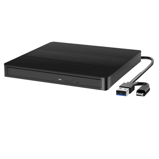 USB3.0 External CD DVD Reader CD/DVD Drive Burner Reader Type-C External Optical Hard Drive Disk for PC Laptop Desktop,1 * External CD DVD Reader,Black
