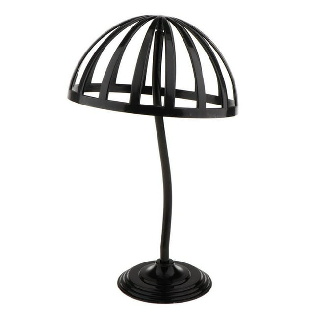 Luckyn Freestanding Wigs Hat Cap Storage Display Holder Rack Dryer Stand Organizer Black 1 Pcs