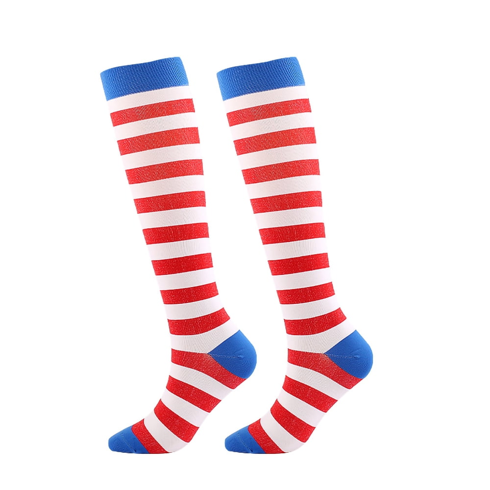 Nursing Hiking Running 6-Pair Compression Socks for Men & Women 20-30 mmHg for Athletic Flight Travel