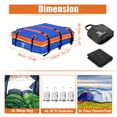 thumbnail image 3 of Unique Bargains 1 Set 15 Cubic Feet Car Roof Bag Rooftop Cargo Bag Luggage Carriers for Cars with or without Rack Blue, 3 of 7