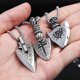 thumbnail image 3 of Mens Vintage Nordic Viking Valknut Pendant 316L Stainless Steel Viking Compass Necklace Pendant Biker Punk Jewelry Chain Gifts, 3 of 5
