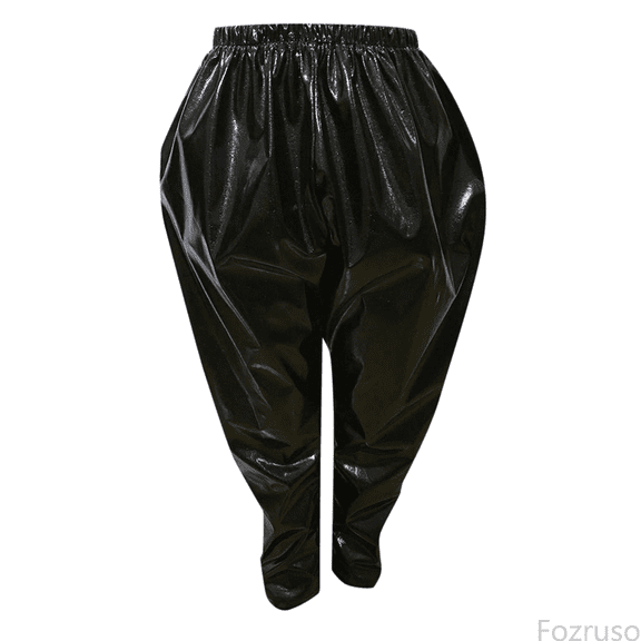 Fozruso Girls Cargo Jogger Pants Kids Girls Boys Metallic Harem Dance Pants Loose Fit For Modern Hip Hop Street Dancewear Sizes 3-4 Years