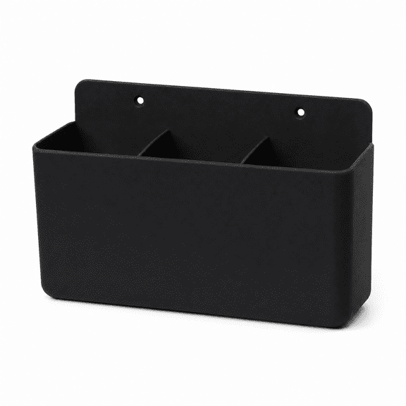 3 Slot Adhesive Wall Mount Remote Control Holder, TV Controller & Pen Storage Caddy, Desk Organizer for Home Office, Easy to Clean, Moisture-Resistant