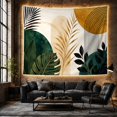 thumbnail image 6 of Abstract Botanical Leaves on a Cream Background, Serene Boho for Plant Lovers, Neutral Art Decor Long-Tail Phrase, Housewarming Gift, Tapestry Wall Hanging for Living Room and Bedroom, 6 of 7