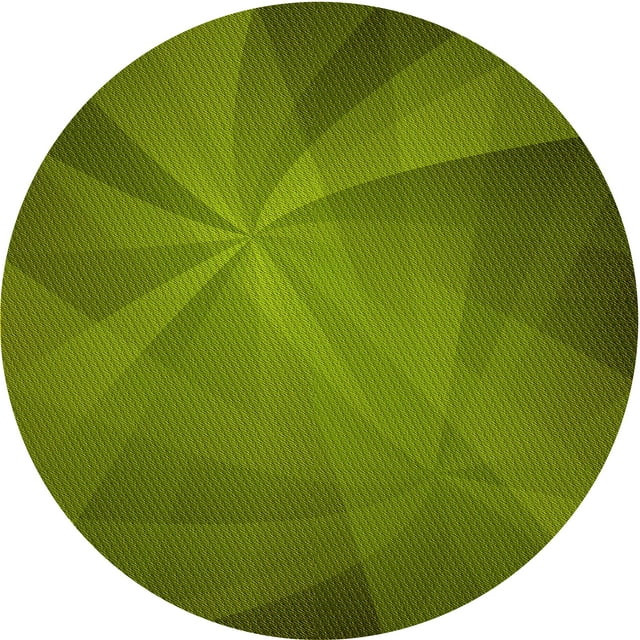 Ahgly Company Tapis d'Intérieur Ronds Transitionnels Lavables à la Machine, Vert Algue, 4 Pieds Rond