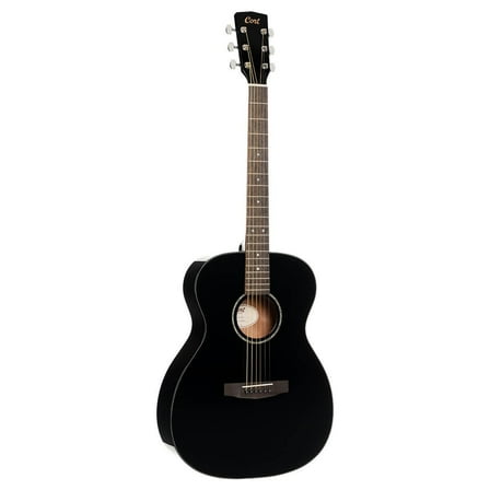 Cort L60 OM Acoustic Guitar Solid Spruce Top - Black Gloss