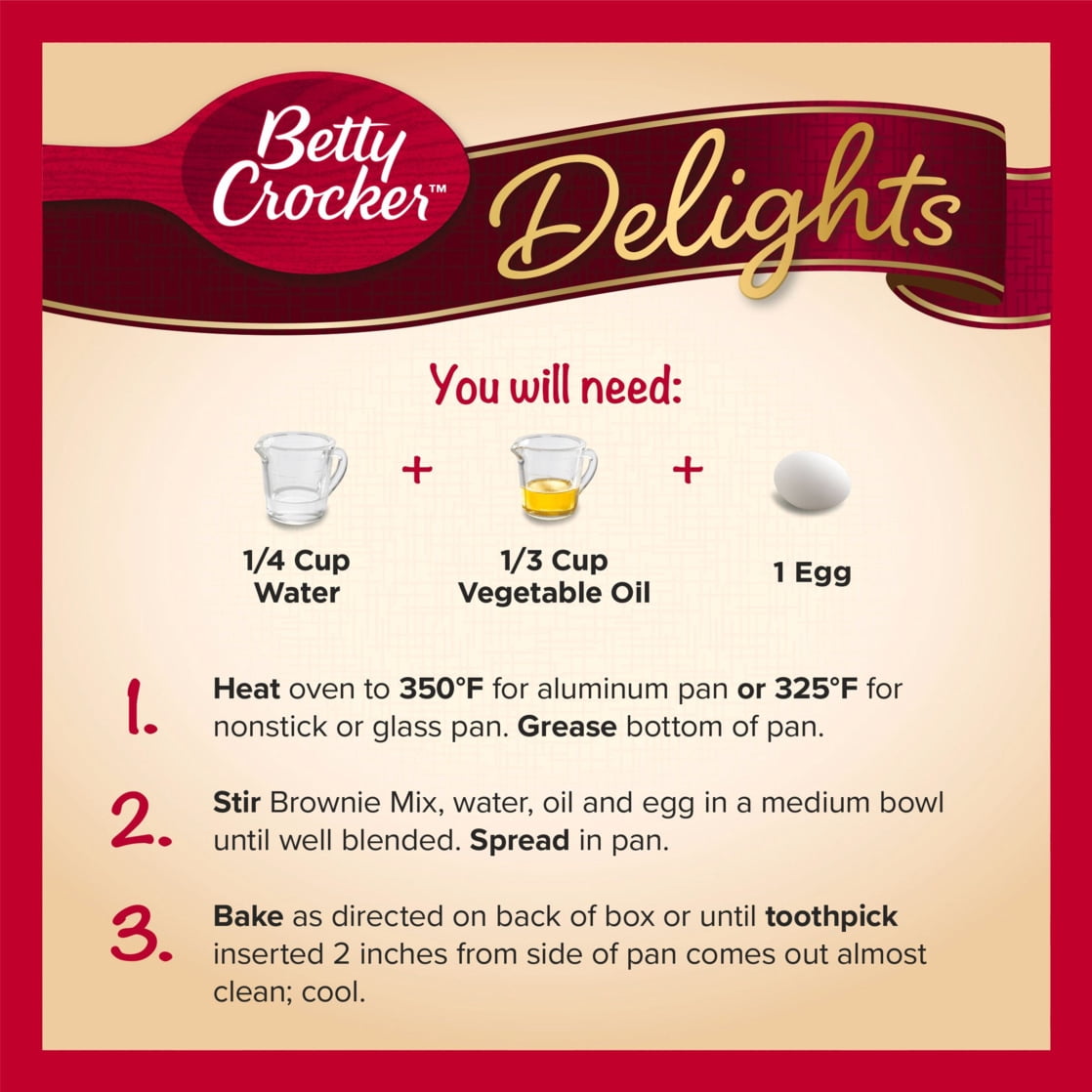 (6 pack) (6 pack) Betty Crocker Delights Supreme Chocolate Chunk Brownie Mix, 18 oz.
