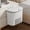 Grey, variant on Hanging Can with Lid, Kitchen Compost Bin for Counter Top, Under Sink or Wall Mount, Small Garbage Can for Cupboard/Bathroom/Bedroom/RV, Beige