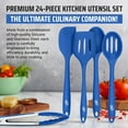 thumbnail image 5 of Kaluns Silicone Cooking Utensils Set 24 Pcs - Premium Heat Resistant Cooking Set & Kitchen Essentials - Non-Stick Kitchenware with Stainless Steel Handles, 5 of 7