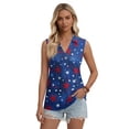 thumbnail image 4 of 4Th Of July Outfits for Women 250th Anniversary USA T-Shirt Womens Sleeveless Shirts Printed Golf Polo Shirts, 4 of 5