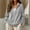 A1_Grey, variant on Plus Sized Mock Neck Waffle Knit Sweatshirts Stand Collar Henley Pullover Shirts Long Sleeve Deep V Neck Fleece Top Boho Sweatshirts Plain Sweatshirt Women's Pullover Jackets Black S