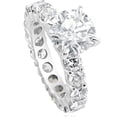 thumbnail image 2 of Pompeii 5 1/2Ct TW Round Cut Diamond Eternity Engagement Ring 14k White Gold Lab Grown, 2 of 3