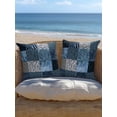 thumbnail image 6 of 1 Pack Outdoor Pillows Waterproof, Animals Print Plaid Indoor/Outdoor Throw Pillows with Inserts, Blue Checkered Leopard Textured Decorative Pillow for Patio Furniture Chairs Couch, 6 of 8