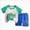 A095-Light Green, variant on NIEWTR Toddler Baby Boy Girls Summer Outfits Short Sleeve T-Shirt   Short Pants 2PCS SetCasual T-Shirt Tops & Shorts Sets 2Pcs For 1t 2t 3t 4t 5t 6t Pajamas & Dailywear (Black,5-6 Years)