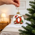 thumbnail image 3 of Christmas Letter Ball Ornament, 3.15in Light Up Acrylic Ball with Warm LED, O Initial Hanging Ornament for Christmas Tree Decor, 3 of 5