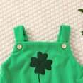 thumbnail image 7 of Baby Bodysuit Zipper My First St Patricks Day Baby Girl Boy Outfit Romper Backless Sleeveless Corduroy Overalls Jumpsuit Green, 0-3 Months, 7 of 7
