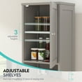 thumbnail image 3 of Walsunny Bathroom Storage Cabinet 64" Tall Wooden Kitchen Cupboard Pantry Cabinet with Doors Shelves Drawer Gray, 3 of 8
