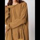 thumbnail image 5 of Sudadera con Capucha Extragrande para Mujer, Jersey con Mangas Murciélago y Cuello Redondo, Jersey con Diseño de Gofre Marrón L, 5 of 9