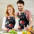 thumbnail image 3 of Pioneer Flower Floral Print Pattern Apron-Garden Aprons for Women with Pockets-Cotton Linen Waterproof Kitchen Cooking Gardening Aprons Adjustable for Kitchen,Cooking,BBQ and Salon 33x27 Inch, 3 of 7