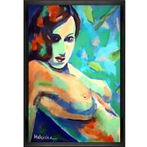 La Pastiche  Helena Wierzbicki 'Allure' Framed Print Art - Green