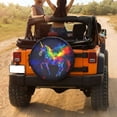 thumbnail image 3 of KAKALAD Galaxy Rainbow Unicorn 01 Spare Tire Cover Universal Vehicle Accessories Buckle Car Tools 16”in, 3 of 6