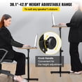 thumbnail image 3 of VEVOR Lectern Podium Stand, Height Adjustable Laptop Table, Portable Presentation Standing for Classroom, Office, Church, Tilting Desktop with Edge Stopper, Oak, 3 of 9