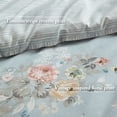 thumbnail image 2 of Full Size Bed In A Bag, 7-Piece Full 7 Piece Vintage-inspired Collection floral print,Soft Blue, Blue Multi Cotton Bedding Set,Polyester Bed Sheet Set, Household Supplies & Décor Bedding Bedding Sets, 2 of 21