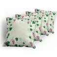 thumbnail image 5 of Ambesonne Nature Throw Pillow Cover 4 Pack, Grape Vines Fruit Garden, 24", Pink Purple Green, 5 of 7