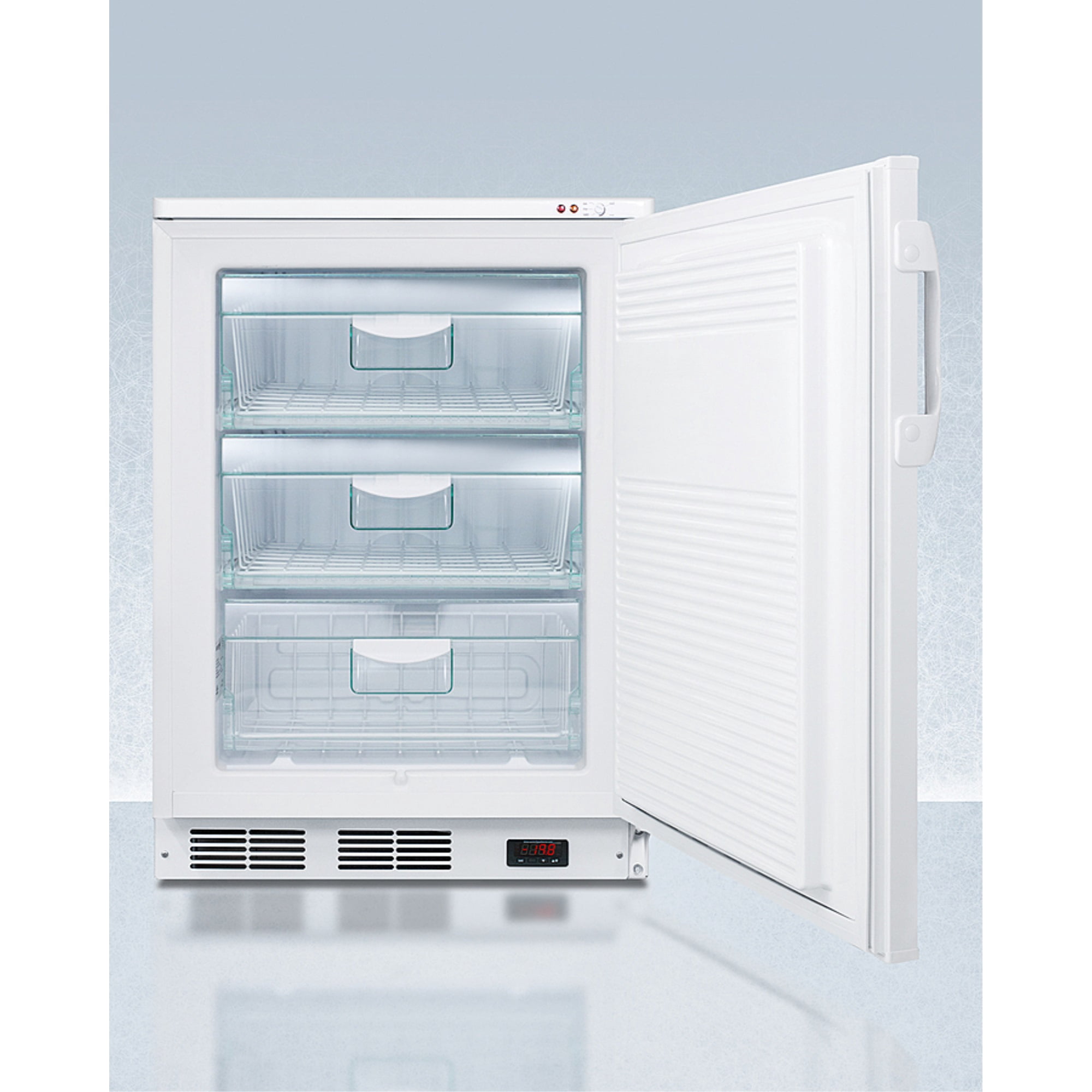 General purpose counter height all-freezer with lock