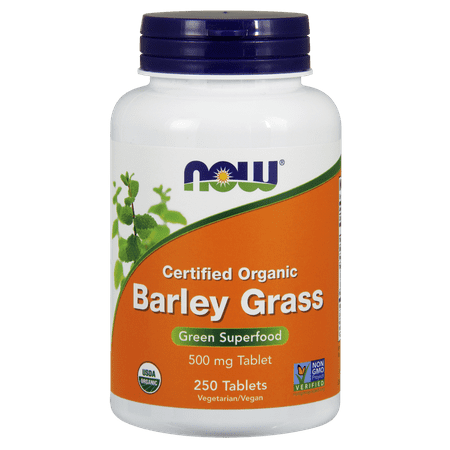 - NOW Organic Barley Grass Green Superfood, 500 mg, 250 Ct