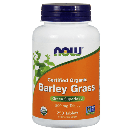 NOW Organic Barley Grass Green Superfood, 500 mg, 250 (Best Barley Grass Powder)