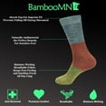 thumbnail image 3 of Women's Extra Large Rayon from Bamboo Fiber Classic Casual Crew Socks - Blue Red Green - 1pr, Size 10-13, 3 of 7