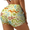 thumbnail image 2 of Kdxio Cartoon Snake8 Print Workout Shorts for Women Seamless Soft Smooth Gym Yoga Scrunch Active Shorts, 2 of 9
