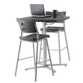 thumbnail image 3 of NPS Cafe Time Series Adjustable-Height Metal Table in Charcoal Slate/Silver, 3 of 6