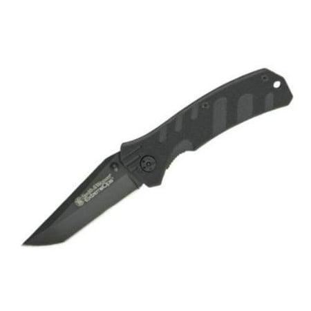 Smith & Wesson CKG109 Extreme Ops Linerlock Knife with Gray Titanium Blade and Black G10 Handle Multi-Colored