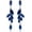Blue Silver, variant on Cubic Zirconia Bridal Earrings - Sterling Silver Marquise Crystal Zircon Rhinestone CZ Cluster Floral Leaf Dangle Drop Earrings for Women Wedding Party Prom Bride Bridesmaids Jewelry[v1547]