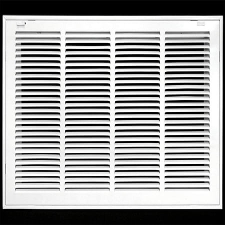 

Steel Return Air Filter Grille for 1 Filter - Easy Plastic Tabs for Removable Face/Door - Duct Cover - Flat Stamped Face