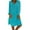 Blue, variant on 2026 ! under $5 asdoklhq Woman Clothes, Women Casual V-Neck Solid Long Sleeve Cotton Linen Dress